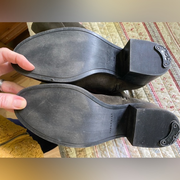 Marc Fisher Womens Rela Heels Tall Knee-High Boots - Dark Green Suede Size 10M - Picture 13 of 16